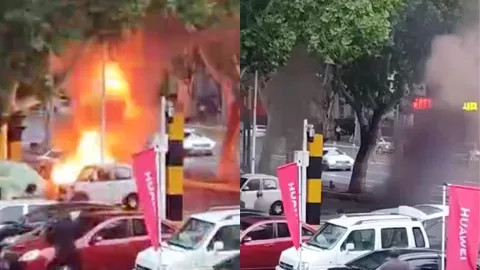 河南安阳大街煤气爆炸